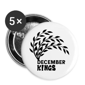 Kings of December - Buttons large 2.2''/56 mm (5-pack) - white - Front