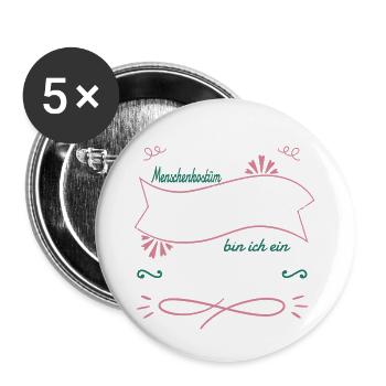hundehalter hunderasse weihnachten geek - Buttons groß 56 mm (5er Pack) - Weiß - Vorne