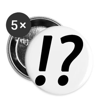 Bitte, was? - Buttons groß 56 mm (5er Pack) - Weiß - Vorne