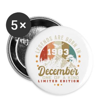 The Legends were published in December 1983 - Retro 1983 - Buttons large 2.2''/56 mm (5-pack) - white - Front