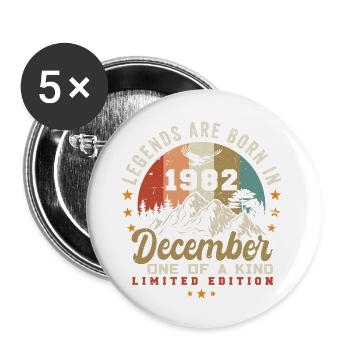 The Legends were published in December 1982 - Retro 1982 - Buttons large 2.2''/56 mm (5-pack) - white - Front