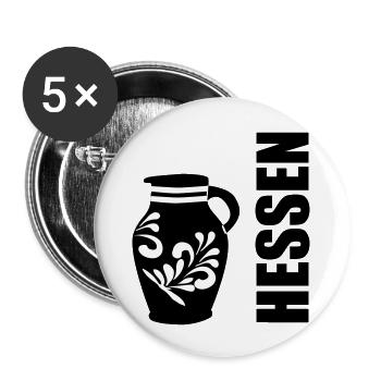 Hesse Bembel #Frankfurt au bord de la mer #EiGude - Lot de 5 grands badges (56 mm) - blanc - Devant