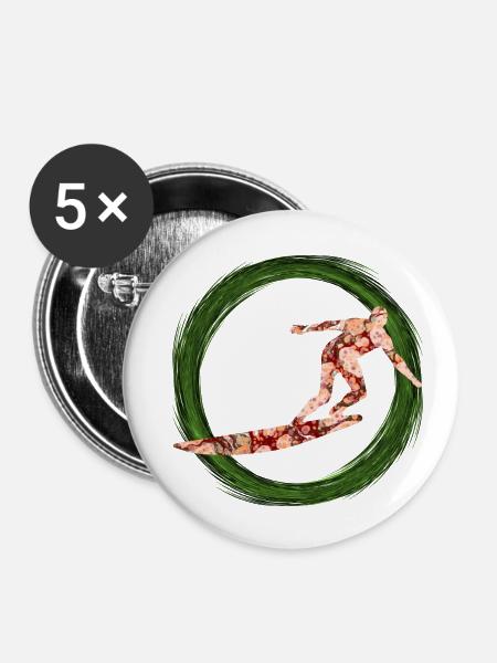 surfer e 214 - Buttons groß 56 mm (5er Pack) - Weiß
