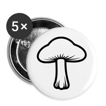 Pilz - Buttons groß 56 mm (5er Pack) - Weiß - Vorne