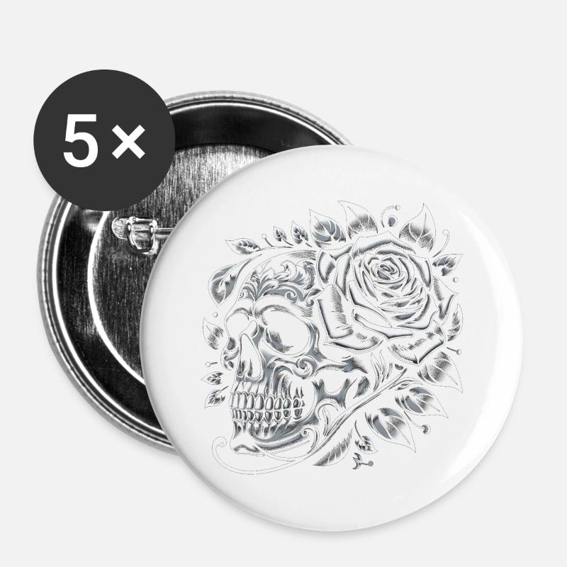 Eternal Contrast - Buttons large 2.2''/56 mm (5-pack) - white