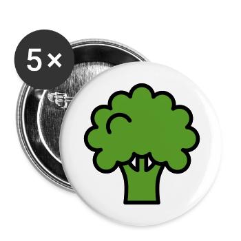 Brocoli - Lot de 5 grands badges (56 mm) - blanc - Devant