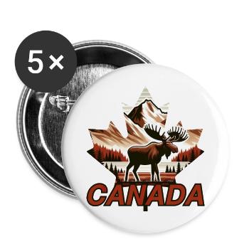 Canada 11 (en anglais seulement) - Lot de 5 grands badges (56 mm) - blanc - Devant
