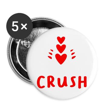 LIEBE. PAAR. ICH HABE GERADE GEHEIRATET. Junggesellinnenabschied. VALENTINSTAG. - Buttons groß 56 mm (5er Pack) - Weiß - Vorne