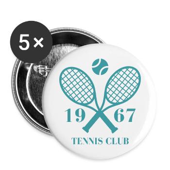 1967 Tennisclub - Buttons groß 56 mm (5er Pack) - Weiß - Vorne