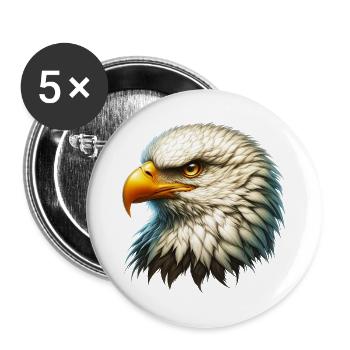 Eagle - Buttons large 2.2''/56 mm (5-pack) - white - Front