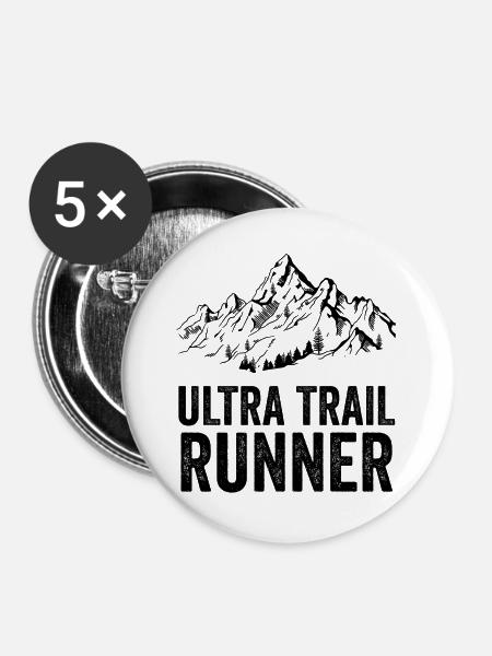 Ultra-Trailrunner - Buttons groß 56 mm (5er Pack) - Weiß