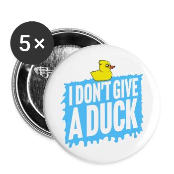 Lustig Ich gebe keine Ente Gummienten Sarkasmus - Buttons groß 56 mm (5er Pack) - Weiß - Vorne