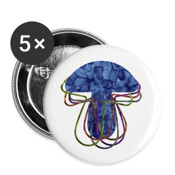 Mushroom - Buttons large 2.2''/56 mm (5-pack) - white - Front