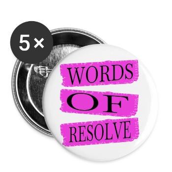 thought-provoking talks birthday funny sayings - Buttons groß 56 mm (5er Pack) - Weiß - Vorne