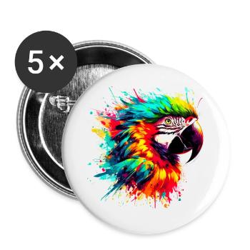 Parrot - Buttons large 2.2''/56 mm (5-pack) - white - Front