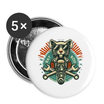 Ratsking Ratlook Shirt – Rustic Custom Style - Buttons large 2.2''/56 mm (5-pack) - white - Front