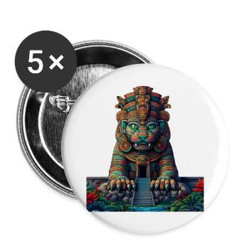 Temple B'alam - Lot de 5 grands badges (56 mm) - blanc - Devant