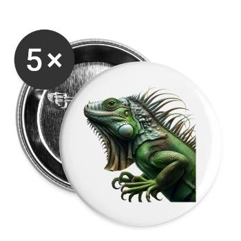 Iguana - Buttons large 2.2''/56 mm (5-pack) - white - Front
