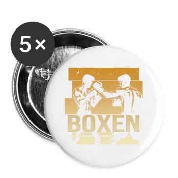 Boxen - Buttons groß 56 mm (5er Pack) - Weiß - Vorne
