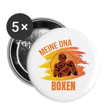 Meine DNA - Boxen - Buttons groß 56 mm (5er Pack) - Weiß - Vorne