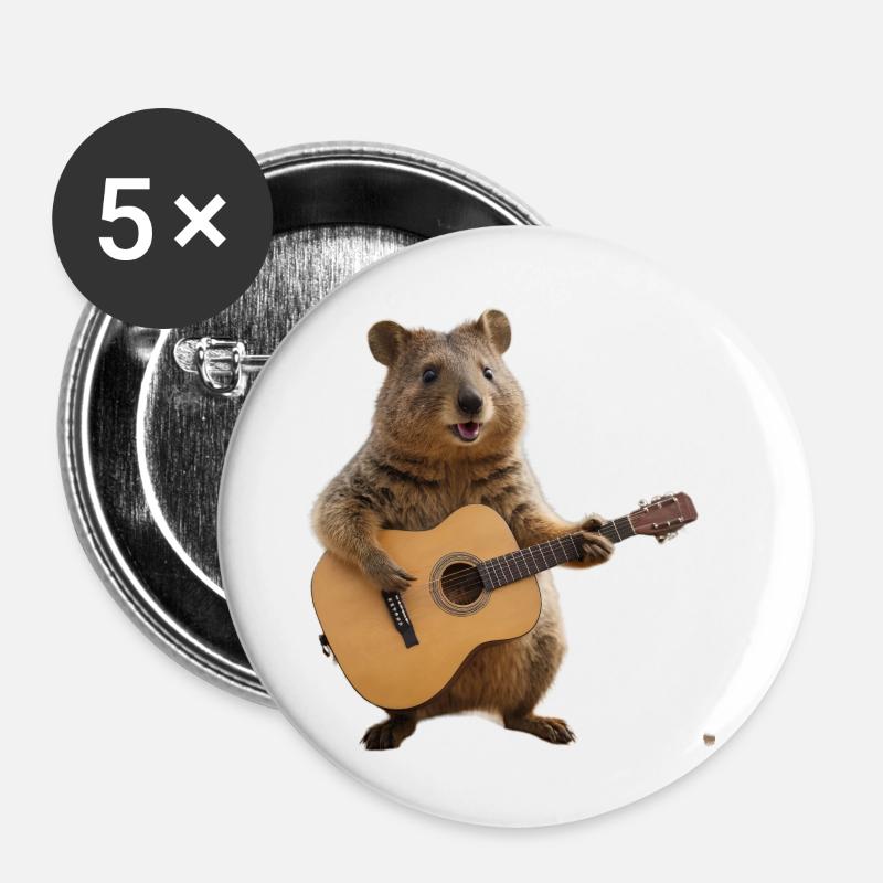 Marmot guitar - Buttons large 2.2''/56 mm (5-pack) - white