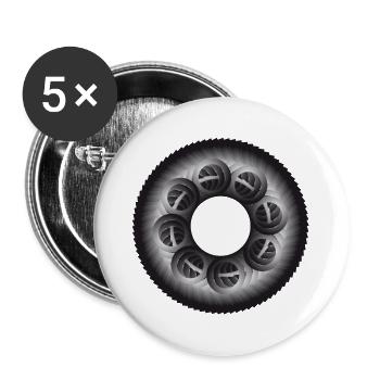 Sprocket | Circle - Buttons large 2.2''/56 mm (5-pack) - white - Front