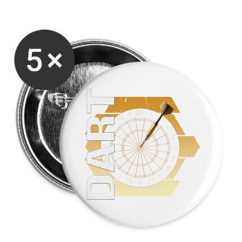 Dart - Buttons groß 56 mm (5er Pack) - Weiß - Vorne