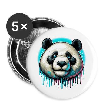 Panda - Buttons large 2.2''/56 mm (5-pack) - white - Front