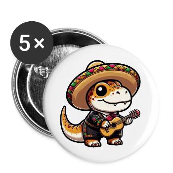 Cinco de Mayo T-Rex Mariachi Party - Buttons large 2.2''/56 mm (5-pack) - white - Front