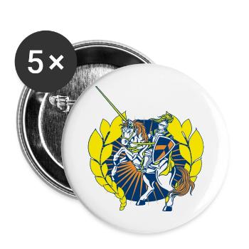 Ritter2 - Buttons groß 56 mm (5er Pack) - Weiß - Vorne