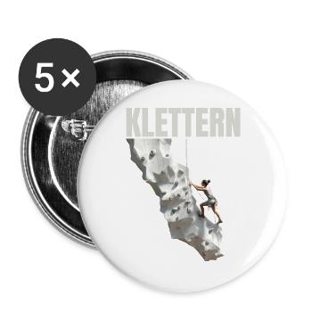 Klettern - Buttons groß 56 mm (5er Pack) - Weiß - Vorne