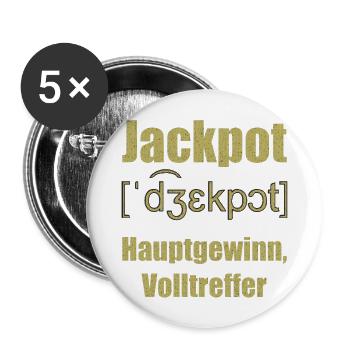 jackpot - Buttons large 2.2''/56 mm (5-pack) - white - Front
