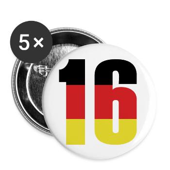Maillot 16 numéros Allemagne - Lot de 5 grands badges (56 mm) - blanc - Devant