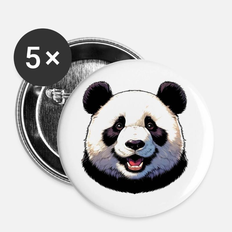 Panda - Buttons large 2.2''/56 mm (5-pack) - white
