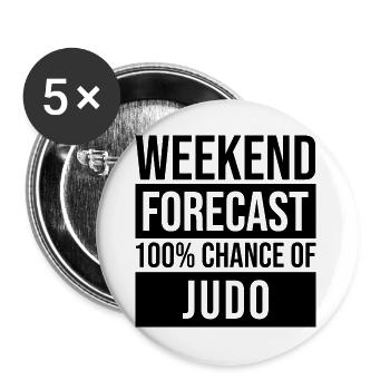 Judo - Buttons large 2.2''/56 mm (5-pack) - white - Front