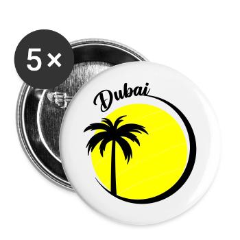 Dubai - Buttons large 2.2''/56 mm (5-pack) - white - Front
