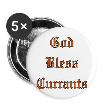 GodBlessCurrants - Buttons large 2.2''/56 mm (5-pack) - white - Front