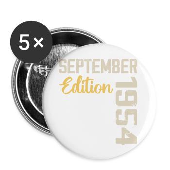 Septembre 1954 - 70e Anniversaire September 1954 - Lot de 5 grands badges (56 mm) - blanc - Devant