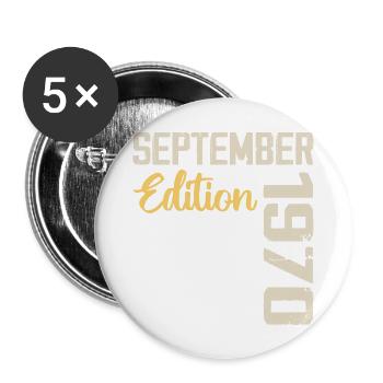 September 1970 - 54th Anniversary September 1970 - Buttons large 2.2''/56 mm (5-pack) - white - Front