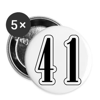 41 Symbole numérique - Lot de 5 grands badges (56 mm) - blanc - Devant
