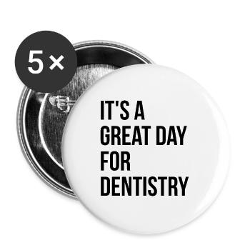 Dentist - Buttons large 2.2''/56 mm (5-pack) - white - Front