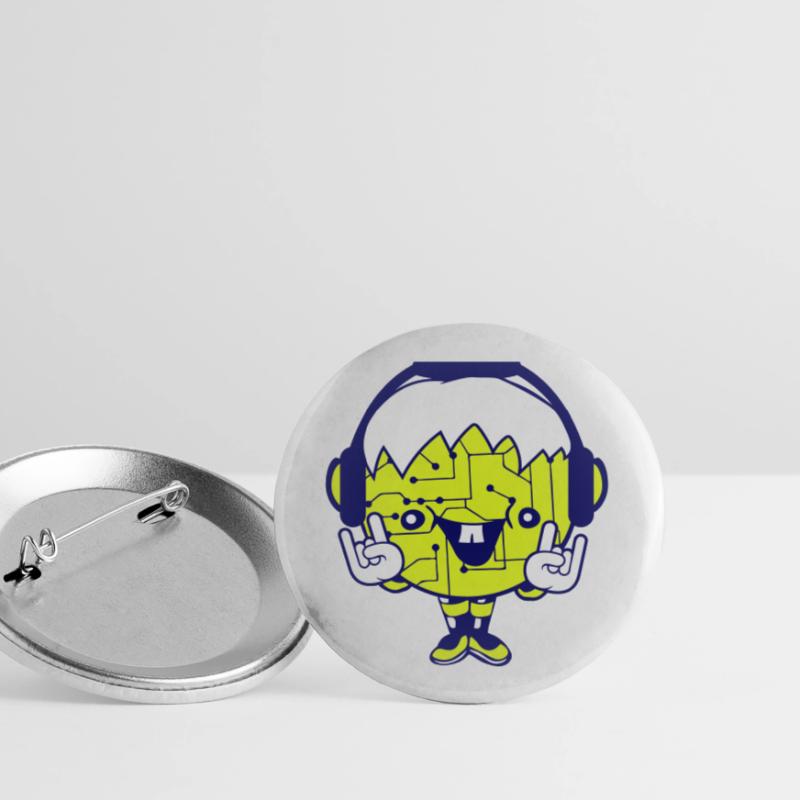 DJ Data Microchip Pattern Computer Nerd Geek Party Buttons large 2.2''/56 mm (5-pack)