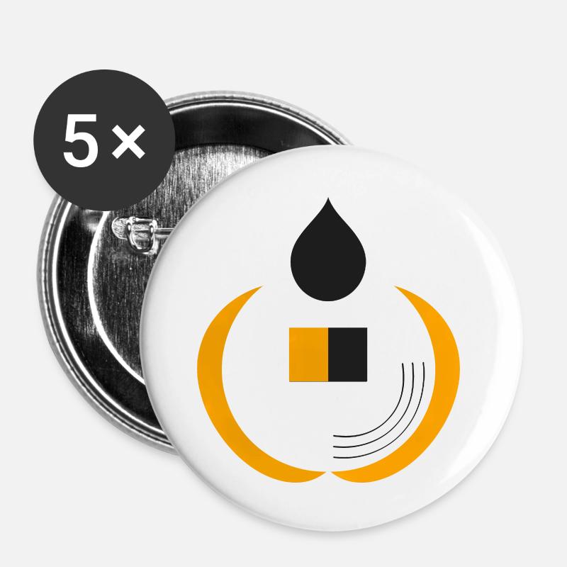 Duo Apple-4 - Buttons large 2.2''/56 mm (5-pack) - white