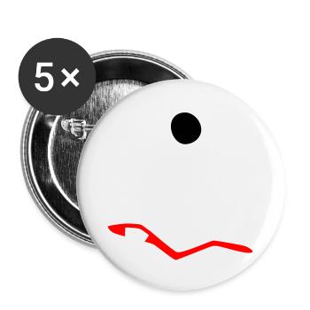 Monster Halloween traurig Comic Zombie Zahn Zyklop - Buttons groß 56 mm (5er Pack) - Weiß - Vorne