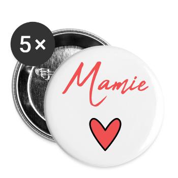 OMA. MUTTERTAG. ALLES GUTE ZUM GEBURTSTAG OMA. ICH LIEBE DICH - Buttons groß 56 mm (5er Pack) - Weiß - Vorne