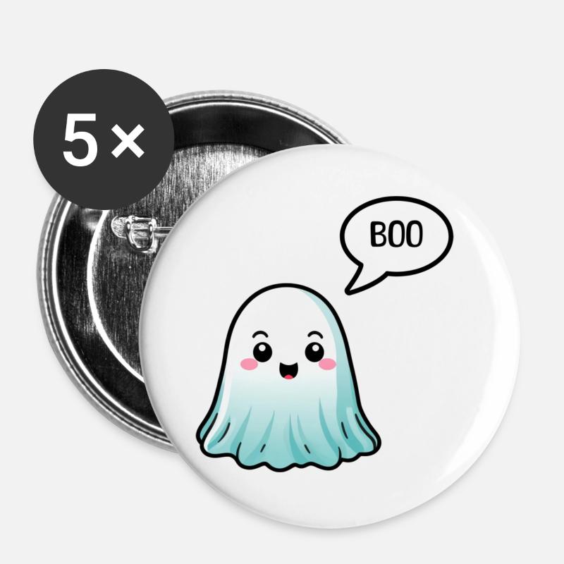 Spirit - Buttons large 2.2''/56 mm (5-pack) - white