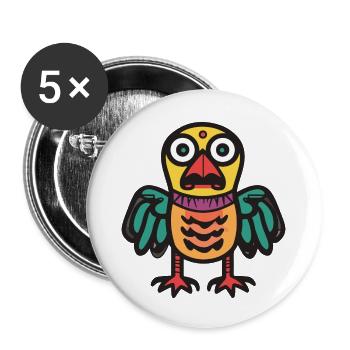 Turkey Halloween Animal - Buttons large 2.2''/56 mm (5-pack) - white - Front