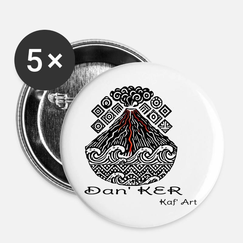 974 DAN KER 2 - Buttons large 2.2''/56 mm (5-pack) - white