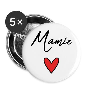 GRANNY. GRANDMA. MOTHER'S DAY. HAPPY BIRTHDAY - Buttons large 2.2''/56 mm (5-pack) - white - Front