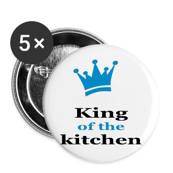 Cooking apron for men - Buttons large 2.2''/56 mm (5-pack) - white - Front